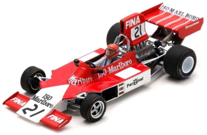 WILLIAMS FW - ISO MARLBORO #21 GIJS VAN LENNEP BELGIUM GP 1974 rød/hvid 1:43