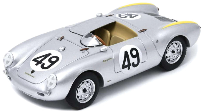 Porsche 550 #49 DUNTOV/VEUILLET 13th 24H LE MANS 1955 sølv/gul 1:43