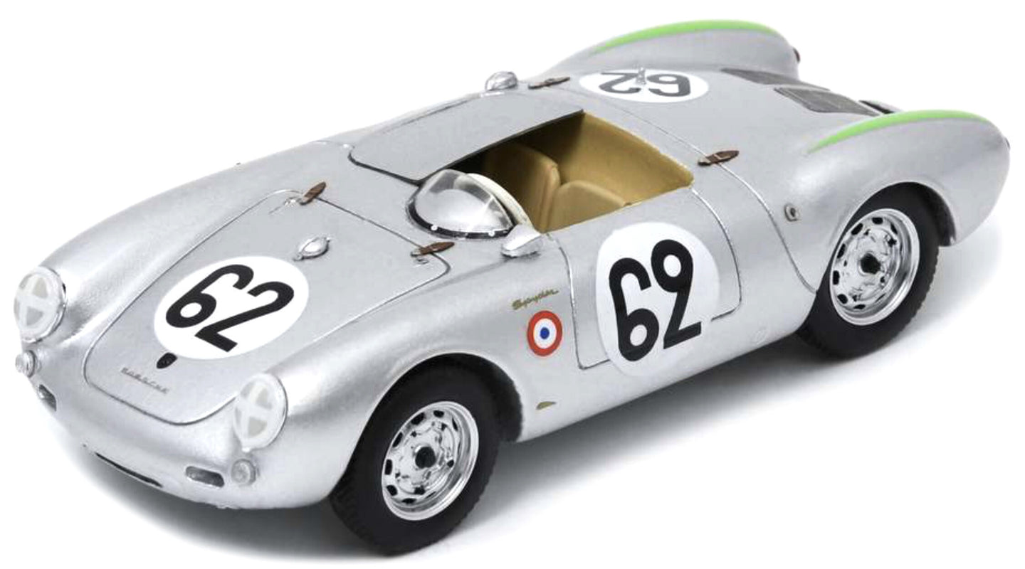 Porsche 550 #62 GLOECKLER/JUHAN 6th 24H LE MANS 1955 sølv/grøn 1:43