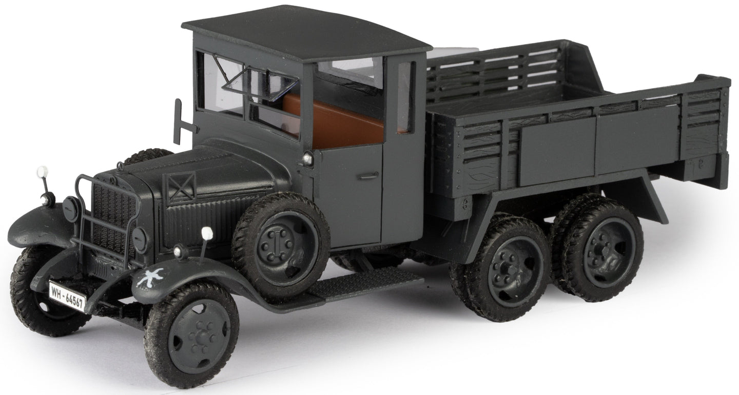 MERCEDES BENZ G3A SD.KFZ. 70 WEHRMACHT MILITARY TRUCK PIANALE 3-ASSI - GERMAN ARMY WWII - 1935 MILITARY GREY 1:43