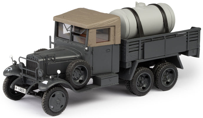 MERCEDES BENZ G3A SD.KFZ. 70 WEHRMACHT MILITARY TANKER TRUCK 3-ASSI - GERMAN ARMY WWII - 1935 MILITARY GREY 1:43