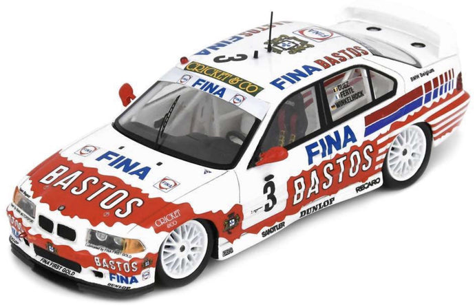 BMW 3-SERIES 318iS TEAM BMW FINA BASTOS N 3 2nd 24h SPA 1994 JOACHIM WINKELHOCK - MARC DUEZ - ALAIN FERTE RED WHITE 1:43