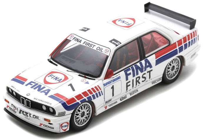 BMW 3-SERIES (E30) M3 TEAM BMW FINA N 1 SUPERTURISMO MONZA 1992 ROBERTO RAVAGLIA WHITE 1:43