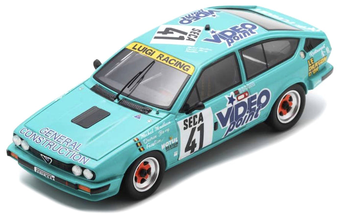 ALFA ROMEO GTV6 TEAM JOLLY CLUB N 41 24h SPA 1986 MICHEL MAILLIEN - QUIRIN BOVY - FAUSTEIN LIGHT GREEN 1:43