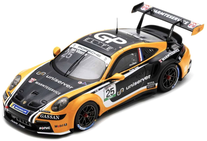 Porsche 911 GT3 CUP #25 LARRY TEN VOORDE PORSCHE CARRERA CUP DEUTSCHLAND CHAMPION 2023 sort/orange/hvid 1:43