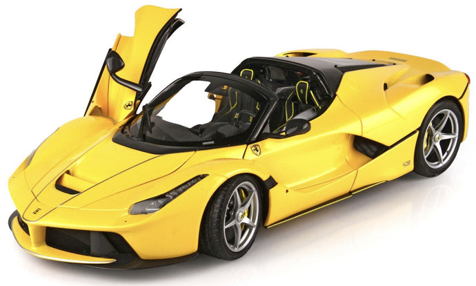 FERRARI LAFERRARI APERTA SPIDER 2016 - SILVER WHEELS YELLOW 1:18