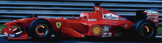 Ferrari F2000 #3 MICHAEL SCHUMACHER WINNER ITALY GP MONZA 2000 - NEW PACKAGING blå/gul/hvid 1:12