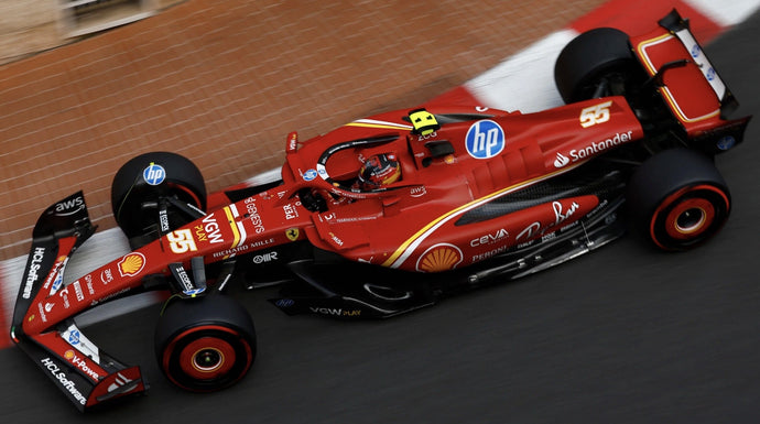 FERRARI F1 SF-24 TEAM SCUDERIA FERRARI N 55 3rd MONACO GP 2024 CARLOS SAINZ RED WHITE YELLOW 1:43