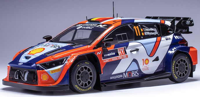 Hyundai i20 N RALLY1 #11 NEUVILLE/WYDAEGHE RALLY SWEDEN 2024 blå/rød/hvid 1:18