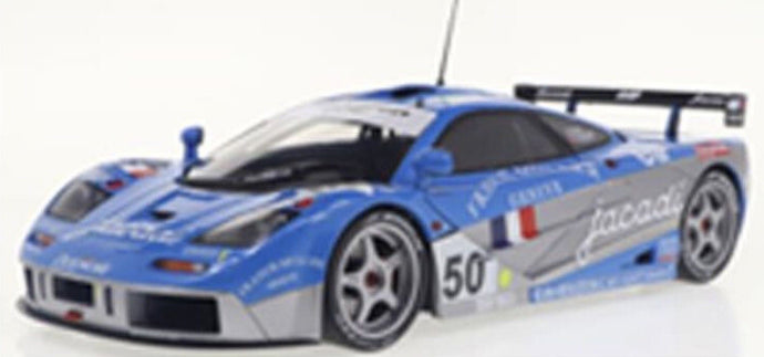 McLAREN F-1 GTR 6.1L V12 TEAM GIROIX RACING N 50 5th 24h LE MANS 1995 JEAN DENIS DELETRAZ - FABIEN GIROIX - OLIVIER GROUILLARD BLUE SILVER 1:18