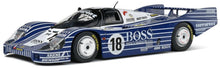 Indlæs billede til gallerivisning PORSCHE 956L 2.6L TWIN TURBO TEAM OBERMAIER RACING BOSS N 18 24h LE MANS 1983 JURGEN LAESSIG - ALEX PLANKENHORN - DESIRE WILSON BLACK WHITE 1:18