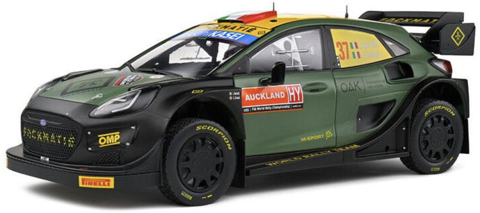 FORD ENGLAND PUMA RALLY1 TEAM FORD WORLD RALLY M-SPORT N 7 RALLY NEW ZEALAND 2022 LORENZO BERTELLI - LORENZO GRANAI GREEN BLACK 1:18
