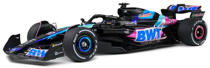ALPINE F1 A524 TEAM BWT ALPINE N 31 N 10 PRESENTATION SEASON 2024 ESTEBAN OCON - PIERRE GASLY BLACK BLUE PINK 1:18