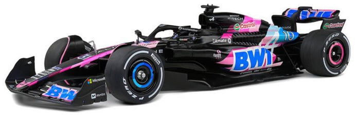 ALPINE F1 A524 TEAM BWT ALPINE N 10 PRESENTATION SEASON 2024 PIERRE GASLY BLACK PINK BLUE 1:18