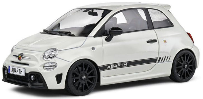 FIAT NUOVA 500 ABARTH 595 2022 WHITE BLACK 1:18