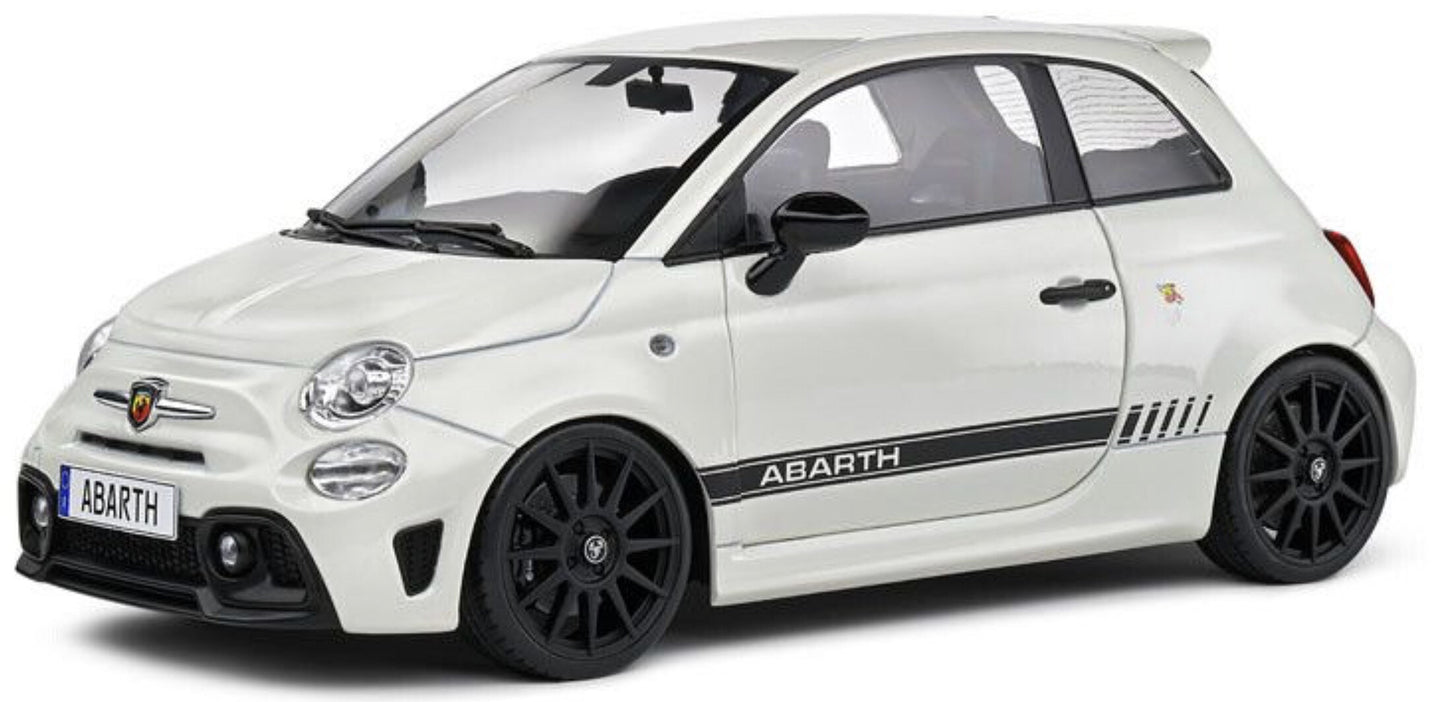 FIAT NUOVA 500 ABARTH 595 2022 WHITE BLACK 1:18