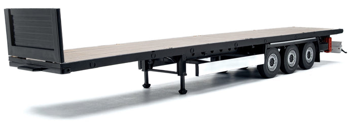 TRANSPORT TRAILER RIMORCHIO BLACK 1:24