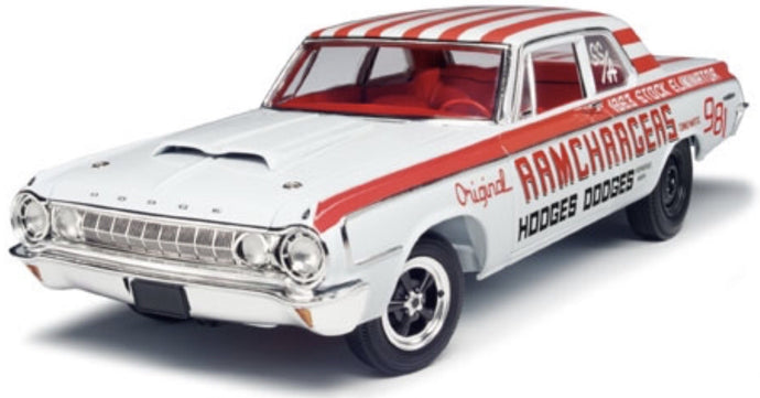 DODGE 330 RAMCHARGERS STOCK ELIMINATOR 1964 WHITE RED 1:18