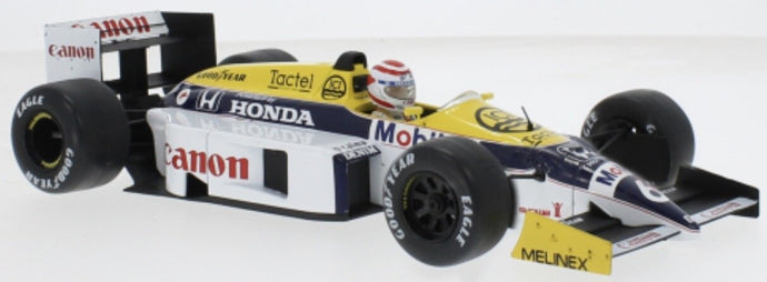 WILLIAMS F1 FW11 HONDA TEAM WILLIAMS N 6 WINNER BRAZILIAN GP 1986 NELSON PIQUET BLUE YELLOW WHITE 1:18