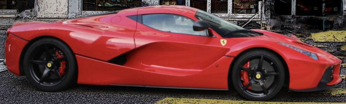 FERRARI LAFERRARI 2013 - BLACK RIMS ROSSO CORSA RED 1:18