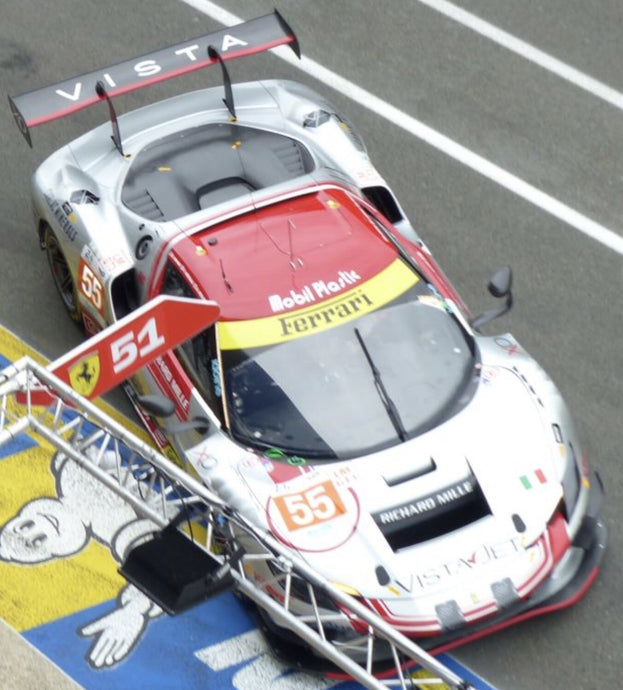 FERRARI 296 GT3 3.0L TURBO V6 TEAM VISTA AF CORSE N 55 24h LE MANS 2024 ALESSIO ROVERA - FRANCOIS HERIAU - SIMON MANN SILVER RED 1:43