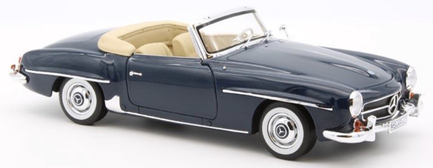 Mercedes Benz 190 SL 1957 mørk blå 1:18