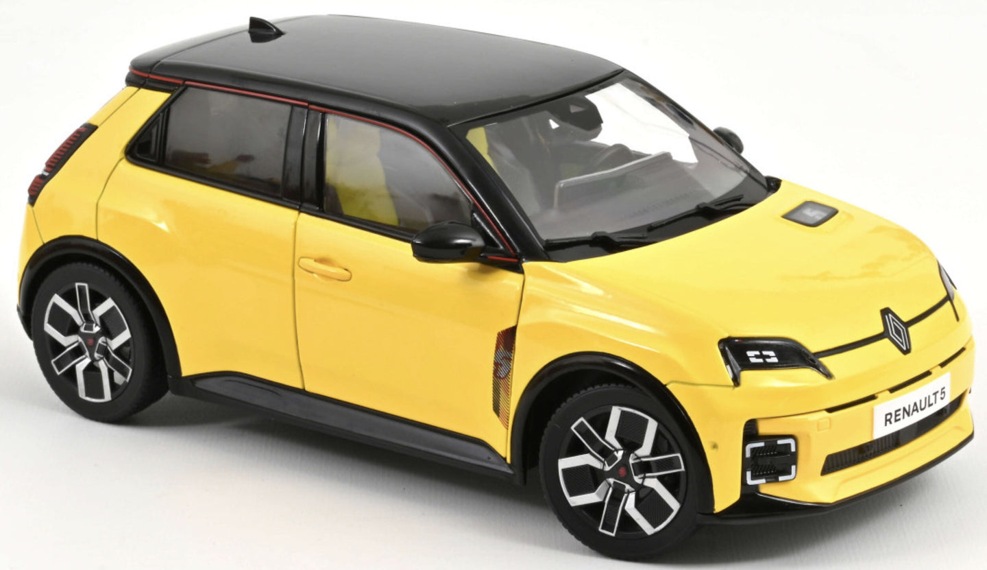 RENAULT 5 E-TECH 100% ELECTRIC 2024 POP YELLOW-BLACK 1:18