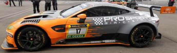 ASTON MARTIN VANTAGE AMR GT3 TEAM PROSPORT RACING N 17 24h NURBURGRING 2024 M.BOCKMANN - N.BASTIAN - H.SASSE - B.GREEN ORANGE GREY 1:43