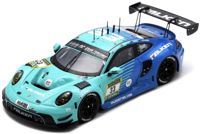 Porsche 911 GT3 R (992) #33 ANDLAUER/BACHLER/MULLER/PICADIELLO 6th 24H NURBURGRING 2024 turkis/blå 1:43