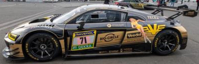 Audi R8 LMS GT3 EVO II #71 VEREMANKO/SELIVABOV/KAFFER/ERHART 24H NURBURGRING 2024 sort/guld 1:43