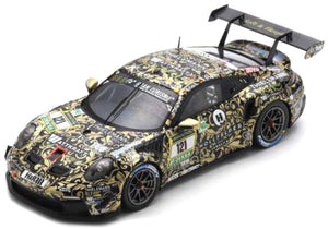 PORSCHE 911 992 GT3 CUP TEAM KKRAMER RACING N 121 24h NURBURGRING 2024 M.DI MARTINO - C.BRUCK - F.LEID - M.OBERHEIM BLACK YELLOW 1:43