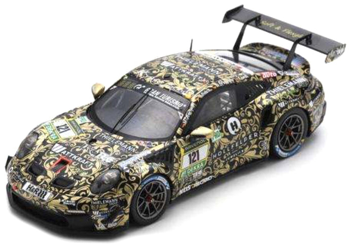 PORSCHE 911 992 GT3 CUP TEAM KKRAMER RACING N 121 24h NURBURGRING 2024 M.DI MARTINO - C.BRUCK - F.LEID - M.OBERHEIM BLACK YELLOW 1:43