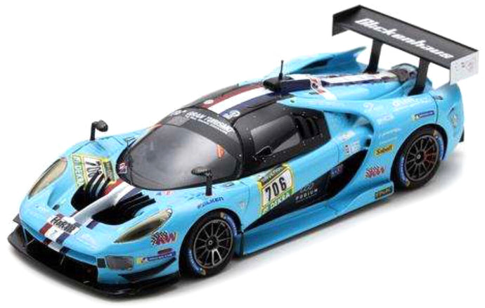 Scg 004c #706 MUTSCH/MAILLEUX/ARNOLD/LEDOGAR WINNER SP-X CLASS 24H NURBURGRING 2024 lys blå/sort 1:43
