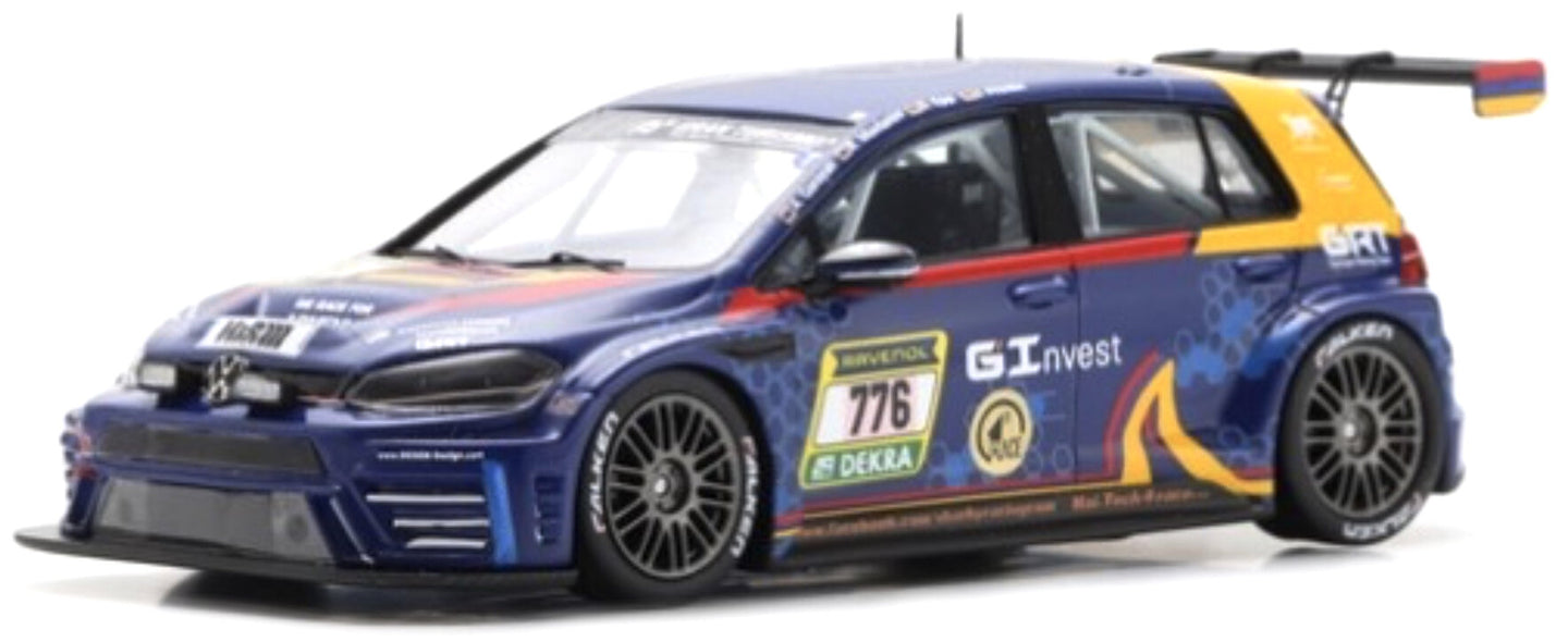 VW GOLF 7 GTI TCR DSG #776 GOROYAN/MAVLANOV/EPP/PRIMKE 3rd SP 3T CLASS 24H NURBURGRING 2024 blå/orange 1:43