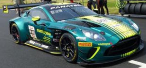 ASTON MARTIN VANTAGE AMR GT3 EVO TEAM COMTOYOU RACING N 007 24h SPA 2024 M.DRUDI - N.THIIM - M.SORENSEN BLUE YELLOW 1:18