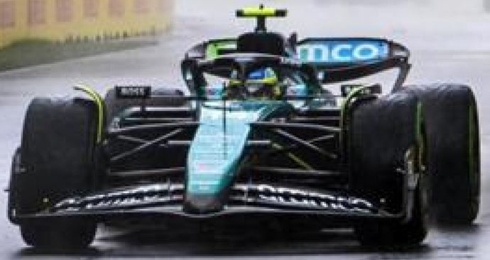 ASTON MARTIN ARAMCO COGNIZANT FORMULA ONE TEAM AMR23 #14 FERNANDO ALONSO 6th CANADIAN 2023 grøn/sort/gul 1:43