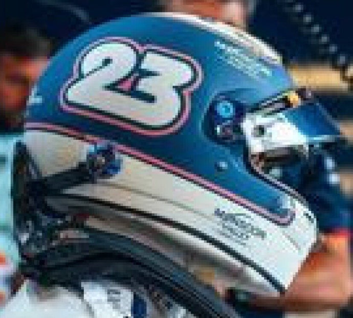 BELL HELMET CASCO HELMET F1 ALEXANDER ALBON TEAM WILLIAM RACING N 23 MONACO GP 2024 BLUE WHITE 1:5