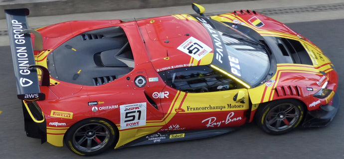 Ferrari 296 GT3 #51 ROVERA/RIGON/PIER GUIDI 2nd 24H SPA 2024 rød/gul 1:43