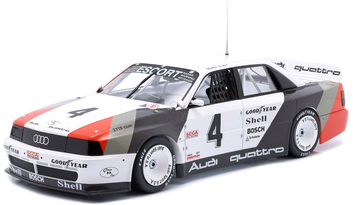 AUDI 200 QUATTRO TEAM AUDI SPORT N 4 SIEGER ST. PETERSBURG TRANS-AM 1988 WALTER ROHRL WHITE GREY RED 1:18