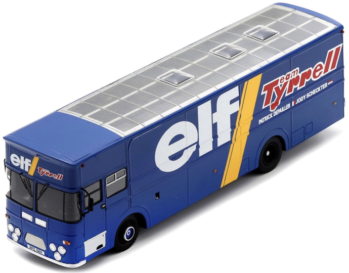 TYRRELL TRUCK CAR TRANSPORTER TEAM F1 TYRRELL 1976 BLUE WHITE 1:43