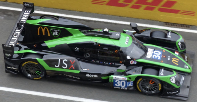 ORECA 07 GIBSON GK428 4.2L V8 TEAM DUQUEINE N 30 24h LE MANS 2024 JEAN BAPTISTE SIMMENAUER - JAMES ALLEN - JOHN FALB GREEN BLACK 1:43