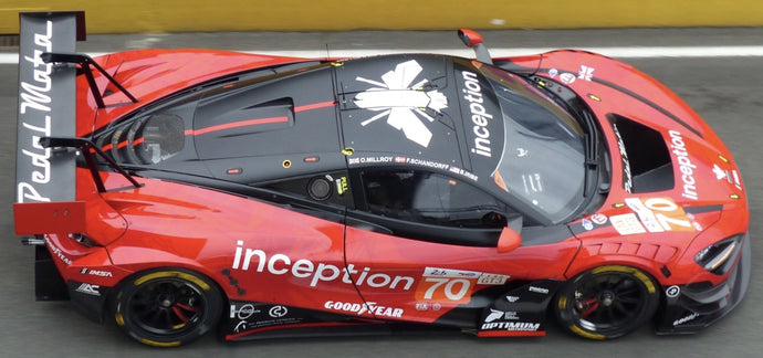 Mclaren 720S GT3 EVO #70 IRIBE/MILLROY/SCHANDORFF 24H LE MANS 2024 rød/sort 1:43