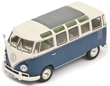 Indlæs billede til gallerivisning VW SAMBA BUS BLUE/WHITE 1:32