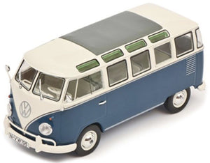 VW SAMBA BUS BLUE/WHITE 1:32