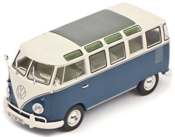 VW SAMBA BUS BLUE/WHITE 1:32