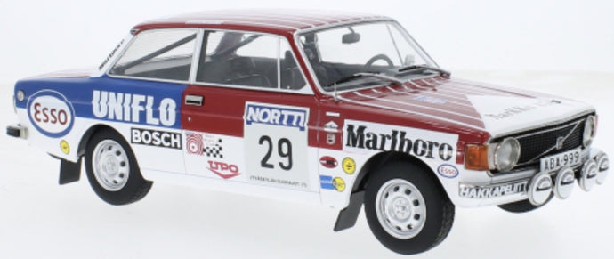 Volvo 142 #29 ALEN/TOIVONEN 1000 LAKES RALLY 1973 hvid/rød/blå 1:18