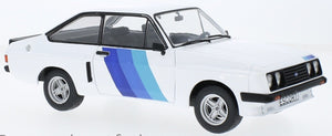 FORD ESCORT MKI II RS 2000 X-PACK 1977 WHITE/LIGHT BLUE DECALS 1:18