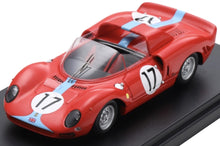Indlæs billede til gallerivisning Ferrari 365 P2 #17 BONNIER/PIPER 24H LE MANS 1965 rød/lys blå 1:43