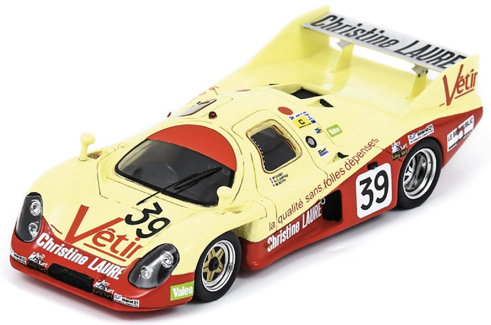 Rondeau M382 #39 SOTTY/JUSTICE/OUDET 18th 24H LE MANS 1985 lys gul/rød 1:43