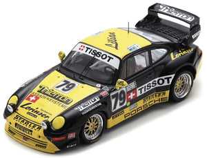 Porsche 911 GT2 79 FUCKS/BRYNER/CALDERANI 24H LE MANS 1995 gul/sort 1:43